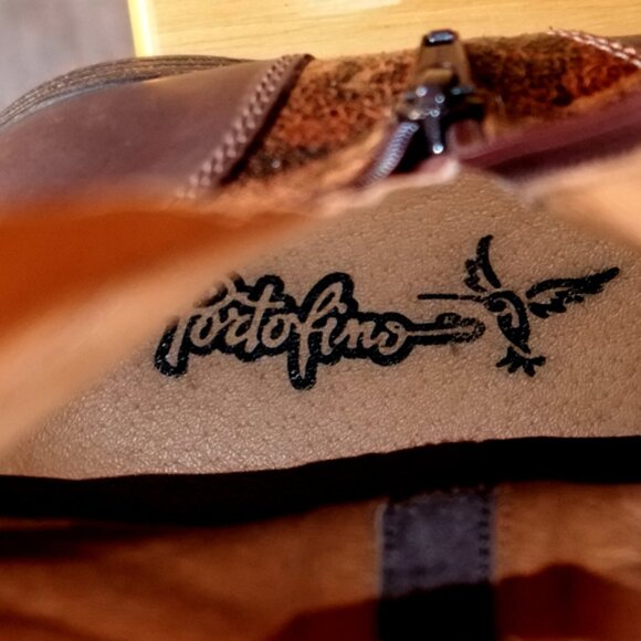 Portofino Adeline brown tall boots in brown and tan painted leather - Picture 9 of 10